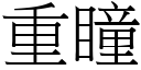 重瞳 (宋體矢量字庫)