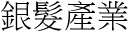 银发产业 (宋体矢量字库)