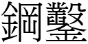 鋼鑿 (宋體矢量字庫)