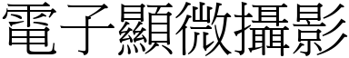 电子显微摄影 (宋体矢量字库)