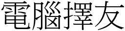 电脑择友 (宋体矢量字库)