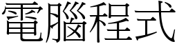 电脑程式 (宋体矢量字库)