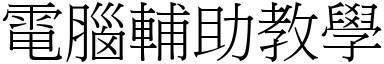 电脑辅助教学 (宋体矢量字库)