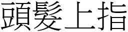 頭髮上指 (宋體矢量字庫)