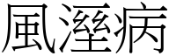 风溼病 (宋体矢量字库)